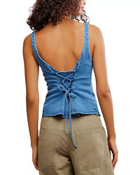 Free People A Moment In Time Denim Vest