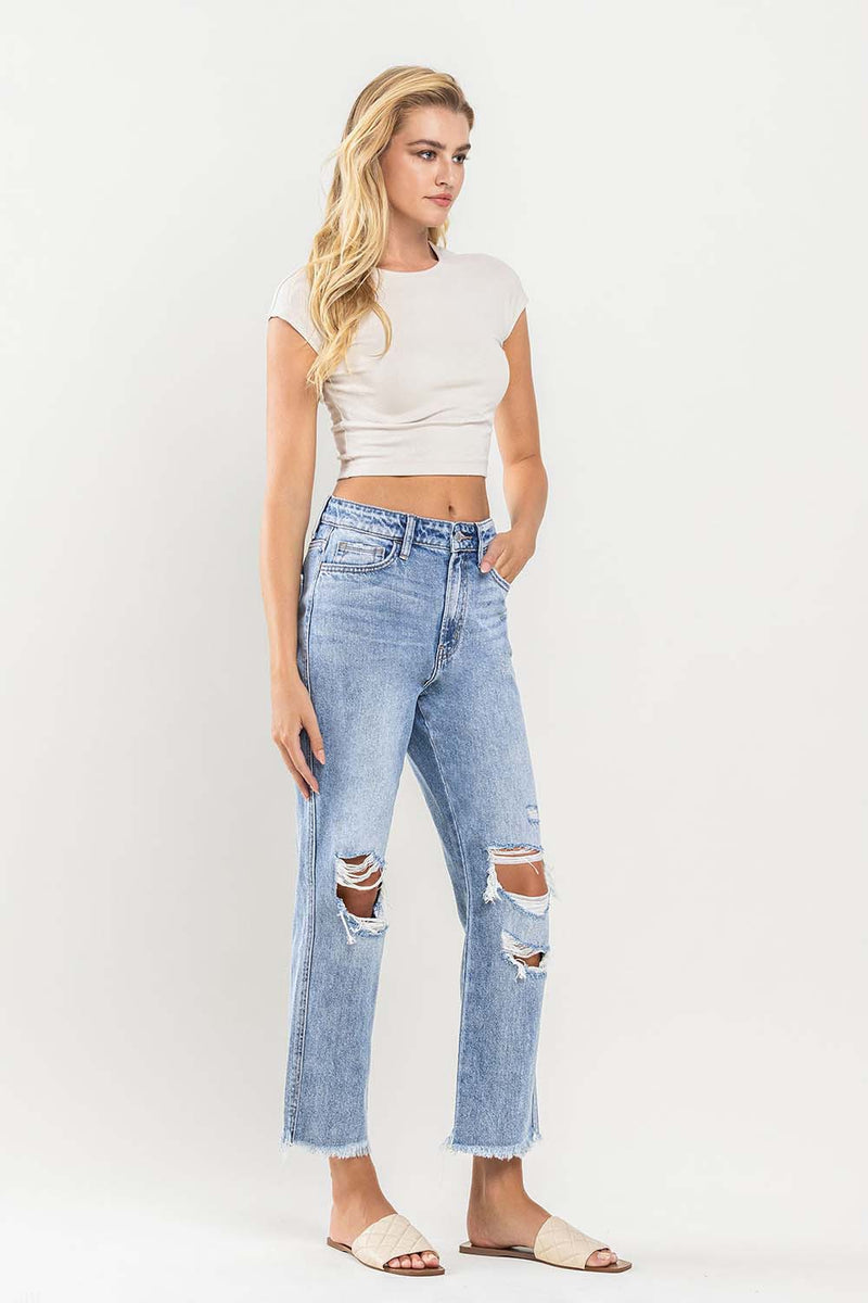 Devin Super HR Relaxed Straight Jeans