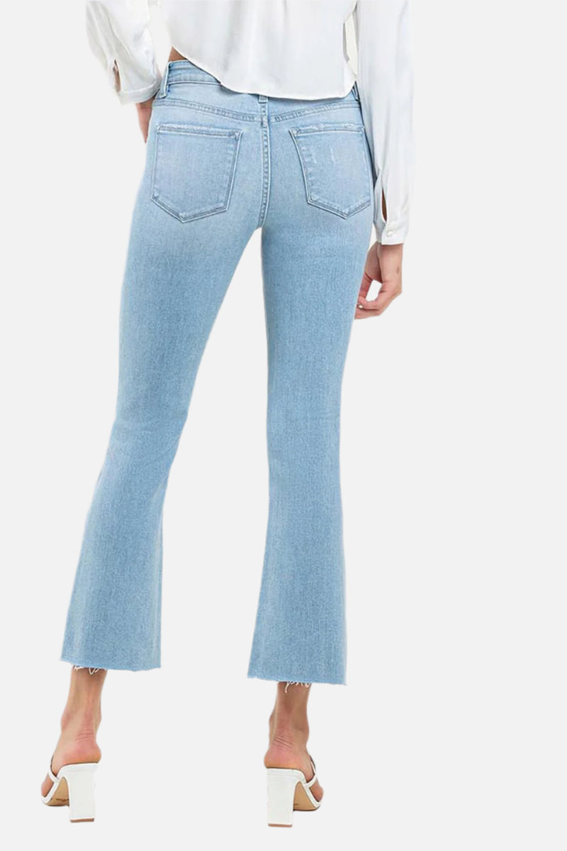 Natalia Mid Rise Ankle Bootcut Jeans