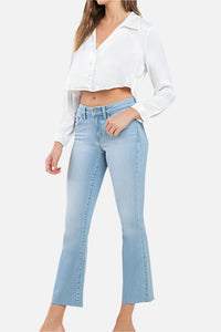 Natalia Mid Rise Ankle Bootcut Jeans