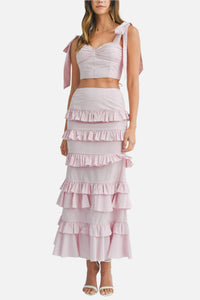 Olivia Tiered Ruffle Maxi Skirt Set