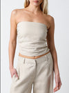 Beatrice Strapless Linen Top