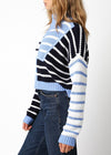 Kendall Half Zip Striped Sweater