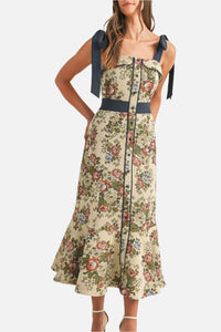 Palmer Floral Tapestry Midi Dress