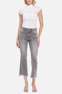 Izzie Slant Hem Mini Bootcut Jeans