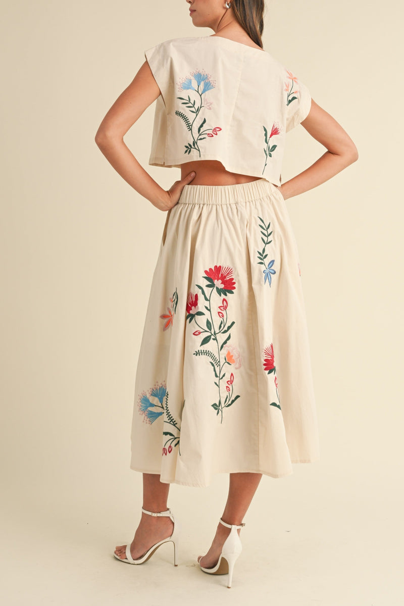 Mattie Embroidery Skirt Set