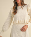 Molly Ruffle Knit Sweater Set