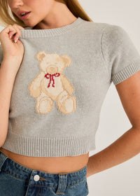 Teddy Short Sleeve Sweater Top