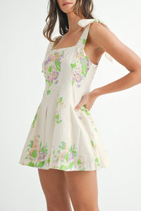 Rowan Floral Print Tie Shoulder Romper