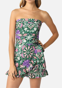 Leila Strapless Floral Romper