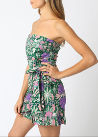 Leila Strapless Floral Romper