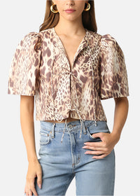 Holden Leopard Tie Top