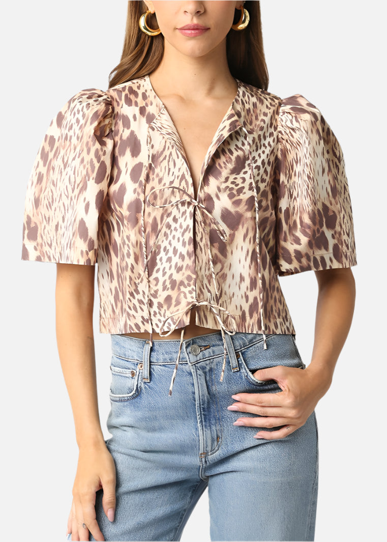 Holden Leopard Tie Top