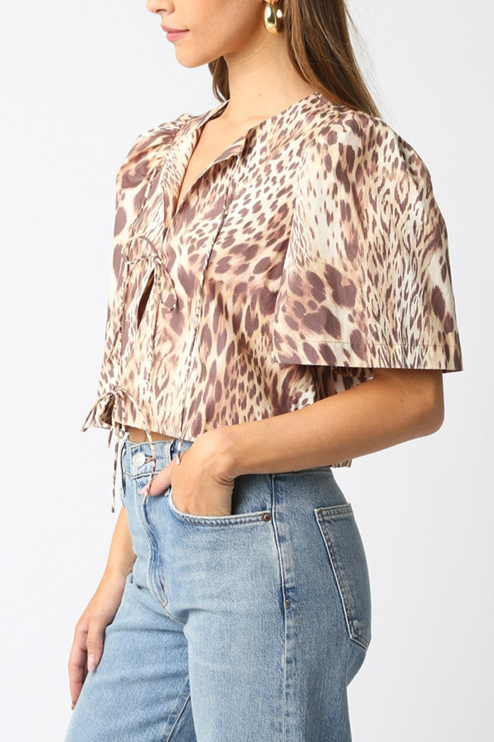 Holden Leopard Tie Top