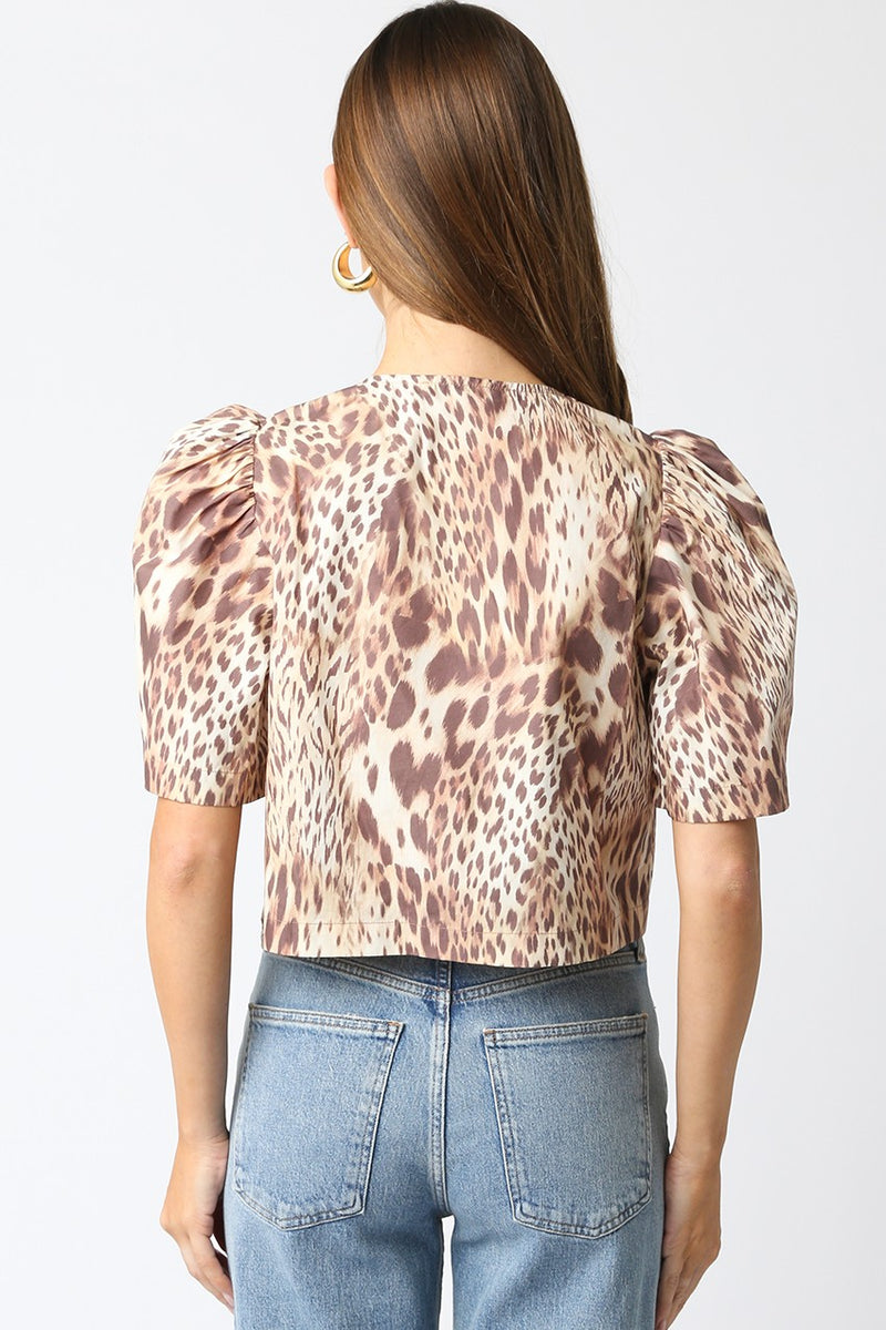 Holden Leopard Tie Top