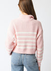 Gracie Half Zip Knit Stripe Sweater