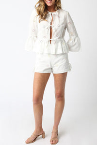 Lyla Eyelet Top & Shorts Set