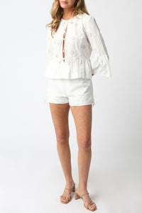 Lyla Eyelet Top & Shorts Set