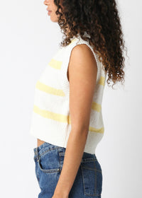 Hazel Stripe Sleeveless Sweater Top