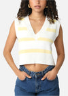 Hazel Stripe Sleeveless Sweater Top