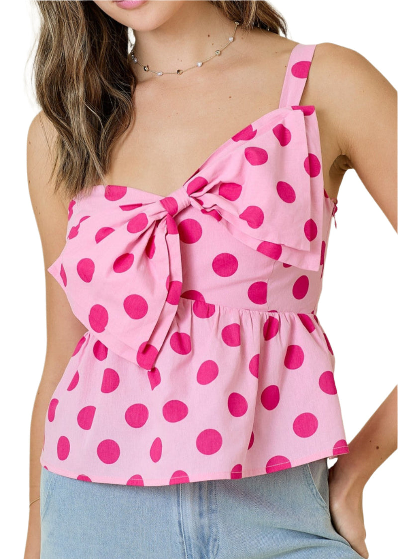 Livi Poplin Polka Dot Top