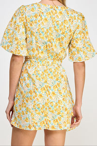 Alexis Ruched Puff Sleeve Dress