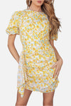 Alexis Ruched Puff Sleeve Dress