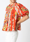 Julia Floral Bubble Sleeve Top