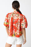 Julia Floral Bubble Sleeve Top