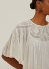 FARM Rio Embroidered Short Sleeve Blouse