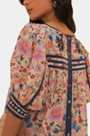 FARM Rio Superbloom Tapestry Square Neck Blouse