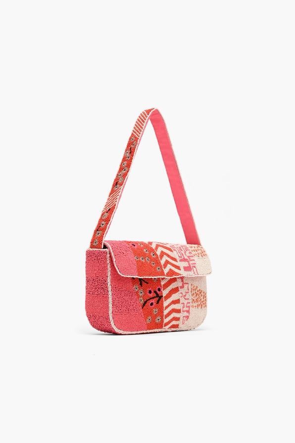 Tigerlily Beaded Shoulder Bag