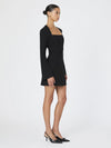 French Connection Whisper Square Neck LS Dress