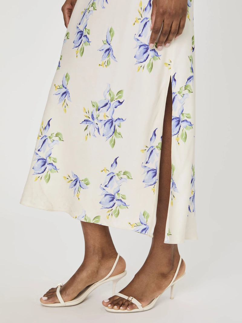 French Connection Vivian Ennis Satin Midi Dress