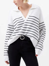 French Connection Vhari Collar Stripe Sweater