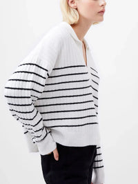 French Connection Vhari Collar Stripe Sweater