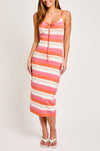 Willow Striped Rib Midi Dress