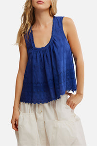 Free People Marina Eyelet Tank Top