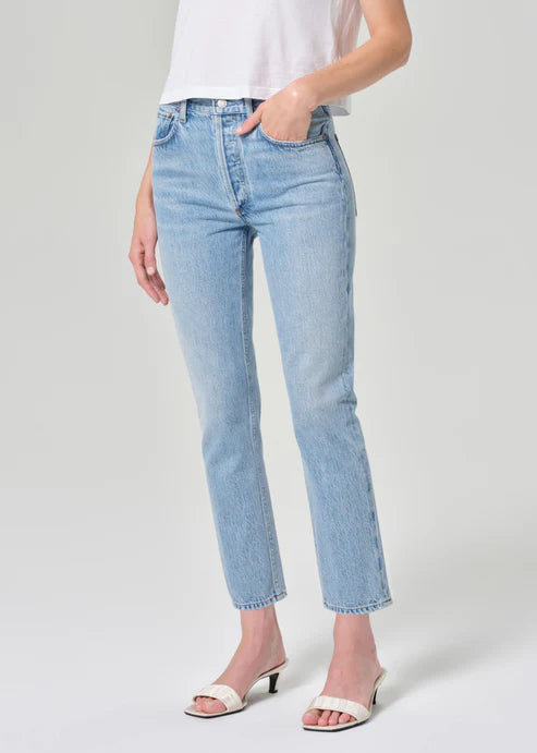 Agolde Riley HR Straight Crop Jeans