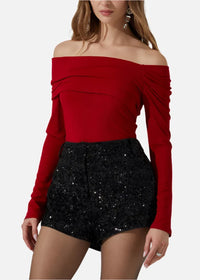 ASTR The Label Jada Off Shoulder Top