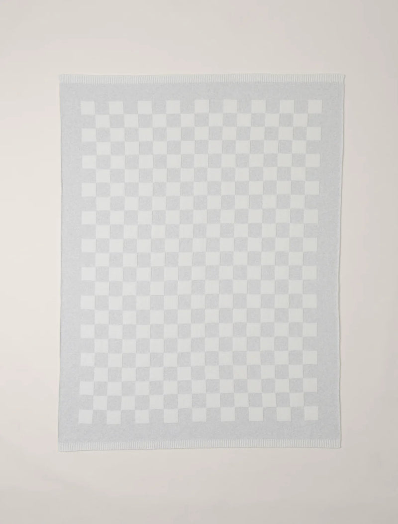 Barefoot Dreams CozyChic Cotton Checkered Throw Blanket