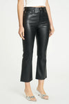 DAZE Shy Girl Faux Leather Crop Flare