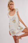 Free People Wildflower Embroidered Mini Dress