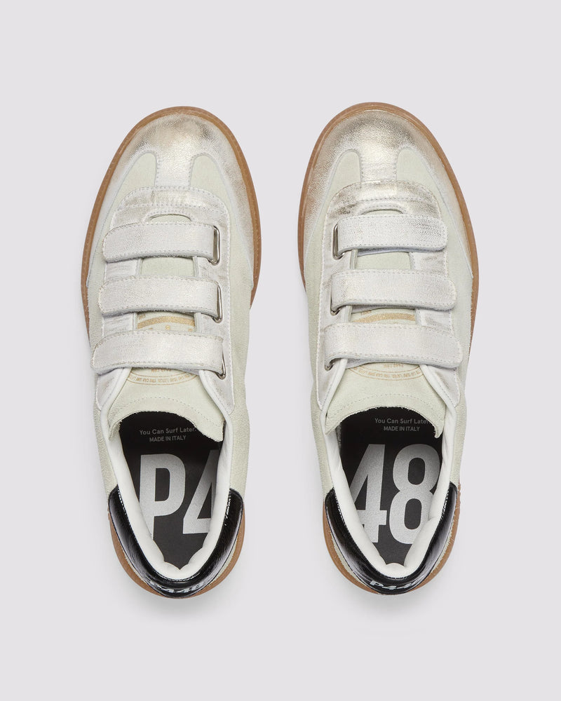 P448 Monza Velcro Cream Sneaker