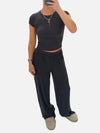 Barefoot Dreams Ultra Soft Rib Crop Tee & Pocket Pants Set