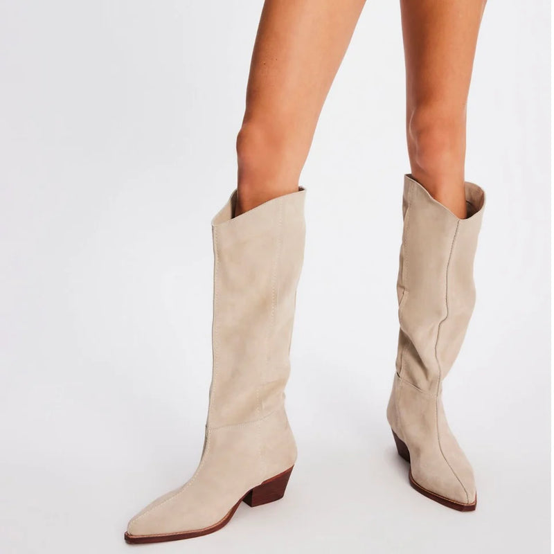 Free People Sway Low Slouch Suede Boots