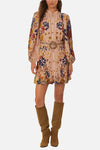 FARM Rio Beauty Bouquet Puff Sleeve Mini Dress