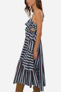 FARM Rio Tropical Flight Stripe Midi Dress