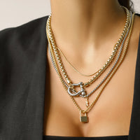 Artizan Joyeria Herradura Lock Layered Necklace Set