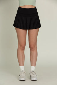 Gold Hinge Pleated Tennis Skirt